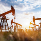 Oil Pump Jack Work On Oilfield Petroleum Extraction
